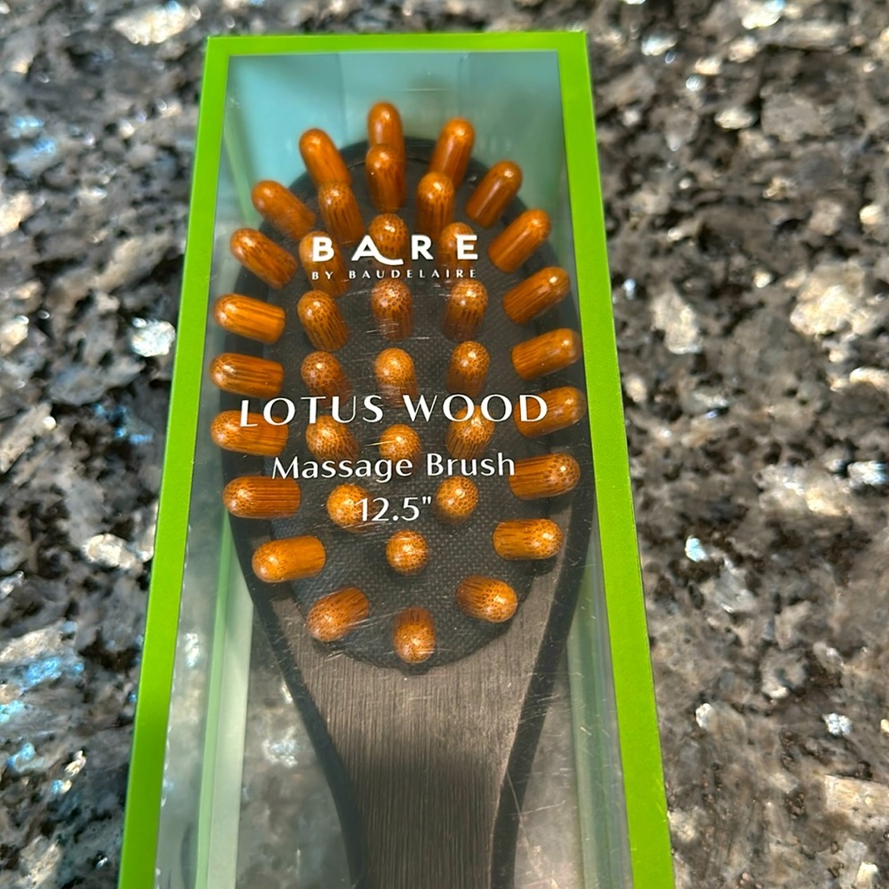 Lotus wood 12.5 inch massage brush